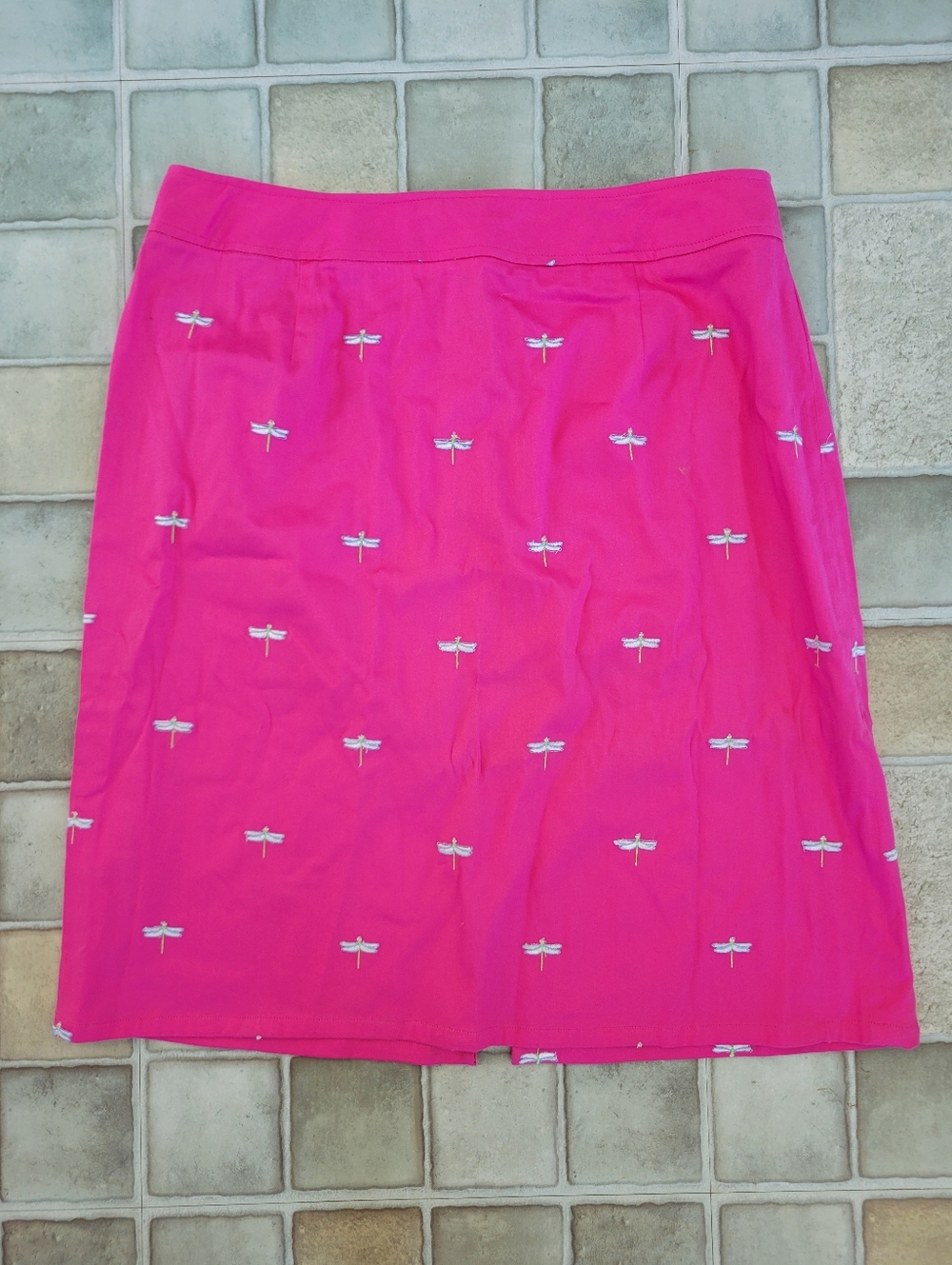 Women’s Vintage Pendleton Pink Embroidered Dragonfly Skirt Size 16